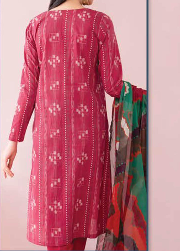 LimeLight Printed Lawn Suits Unstitched 3 Piece LL21S U-1107 MAROON - Summer Collection