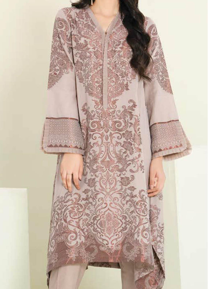 LimeLight Printed Jacquard Suits Unstitched 2 Piece LL21S U-1108 MEDIUM BEIGE - Summer Collection