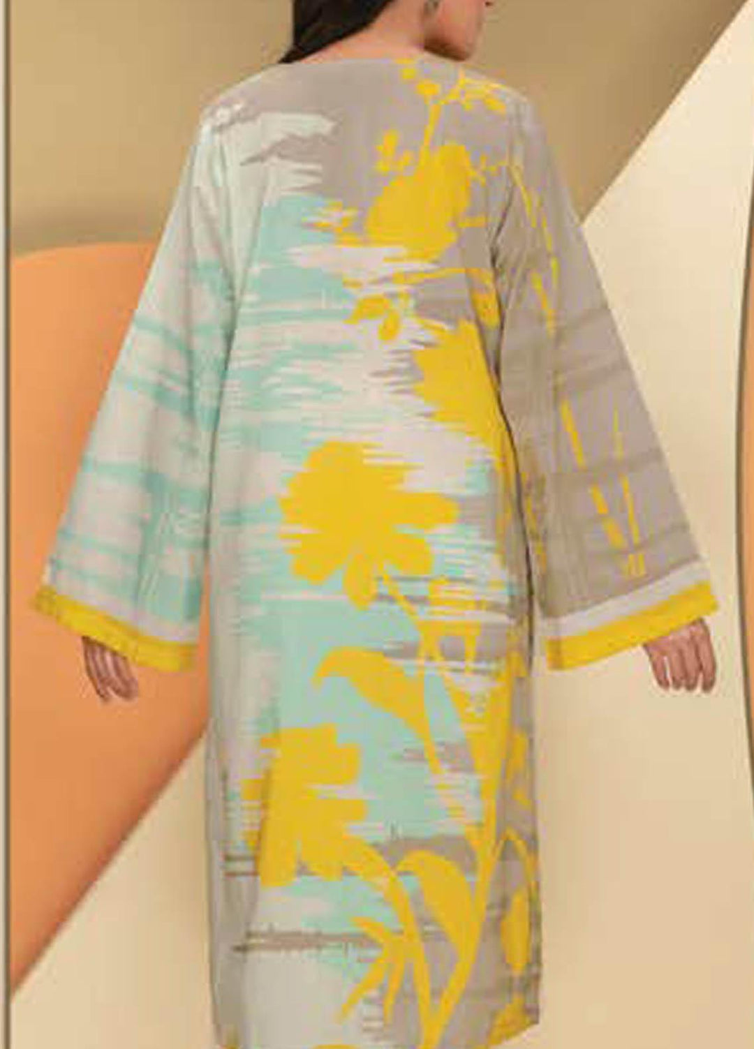LimeLight Printed Lawn  Unstitched Kurties LL21S U-1140 AQUA - Summer Collection