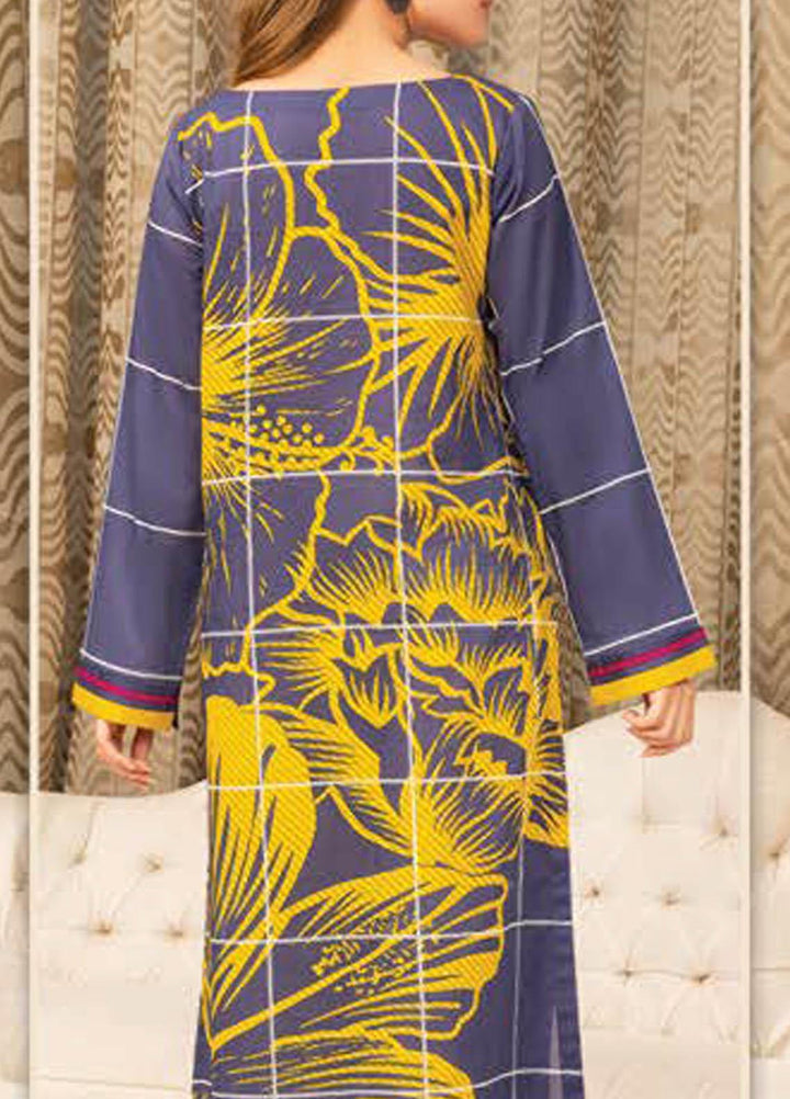 LimeLight Printed Lawn  Unstitched Kurties LL21S U-1144 BLUE - Summer Collection