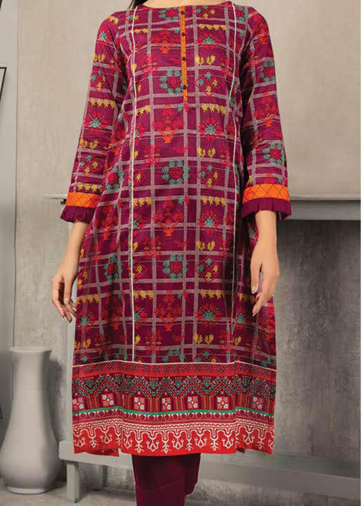 LimeLight Printed Lawn  Unstitched Kurties LL21S U-1145 PURPLE - Summer Collection