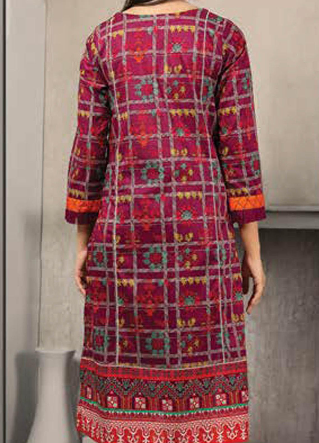 LimeLight Printed Lawn  Unstitched Kurties LL21S U-1145 PURPLE - Summer Collection