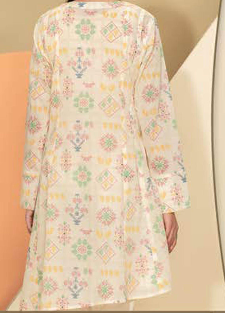 LimeLight Printed Lawn  Unstitched Kurties LL21S U-1145 WHITE - Summer Collection