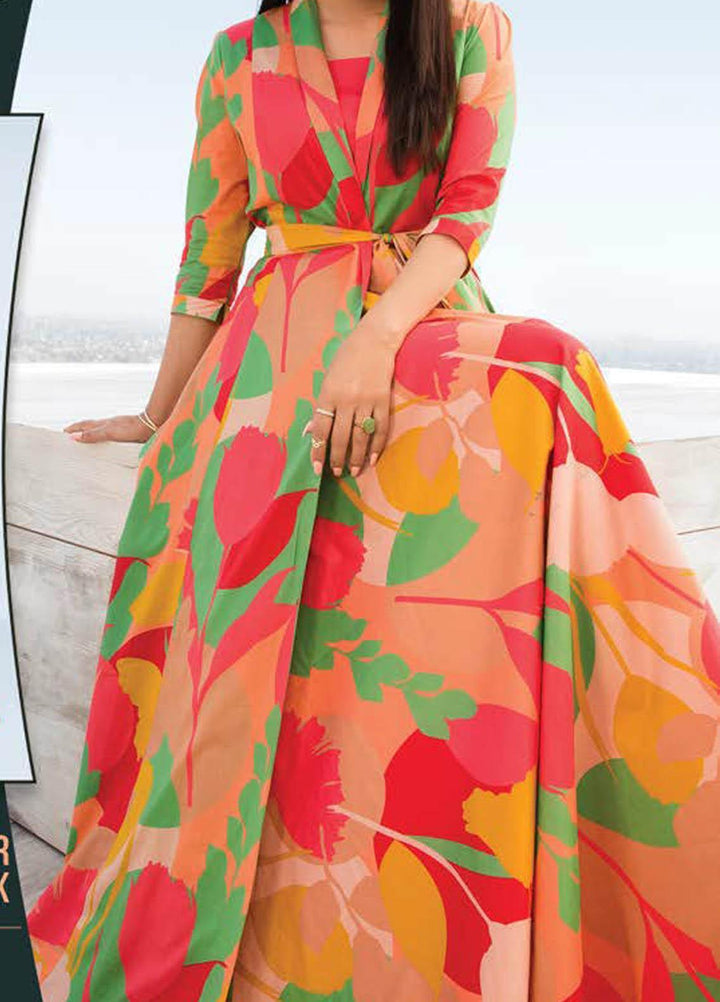 LimeLight Printed Lawn  Unstitched Kurties LL21S U-1146 POWDER PINK - Summer Collection