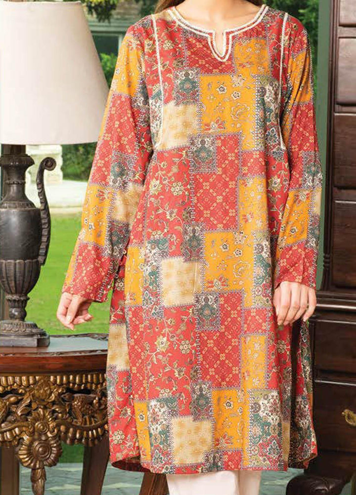 LimeLight Printed Lawn  Unstitched Kurties LL21S U-1158 RED - Summer Collection