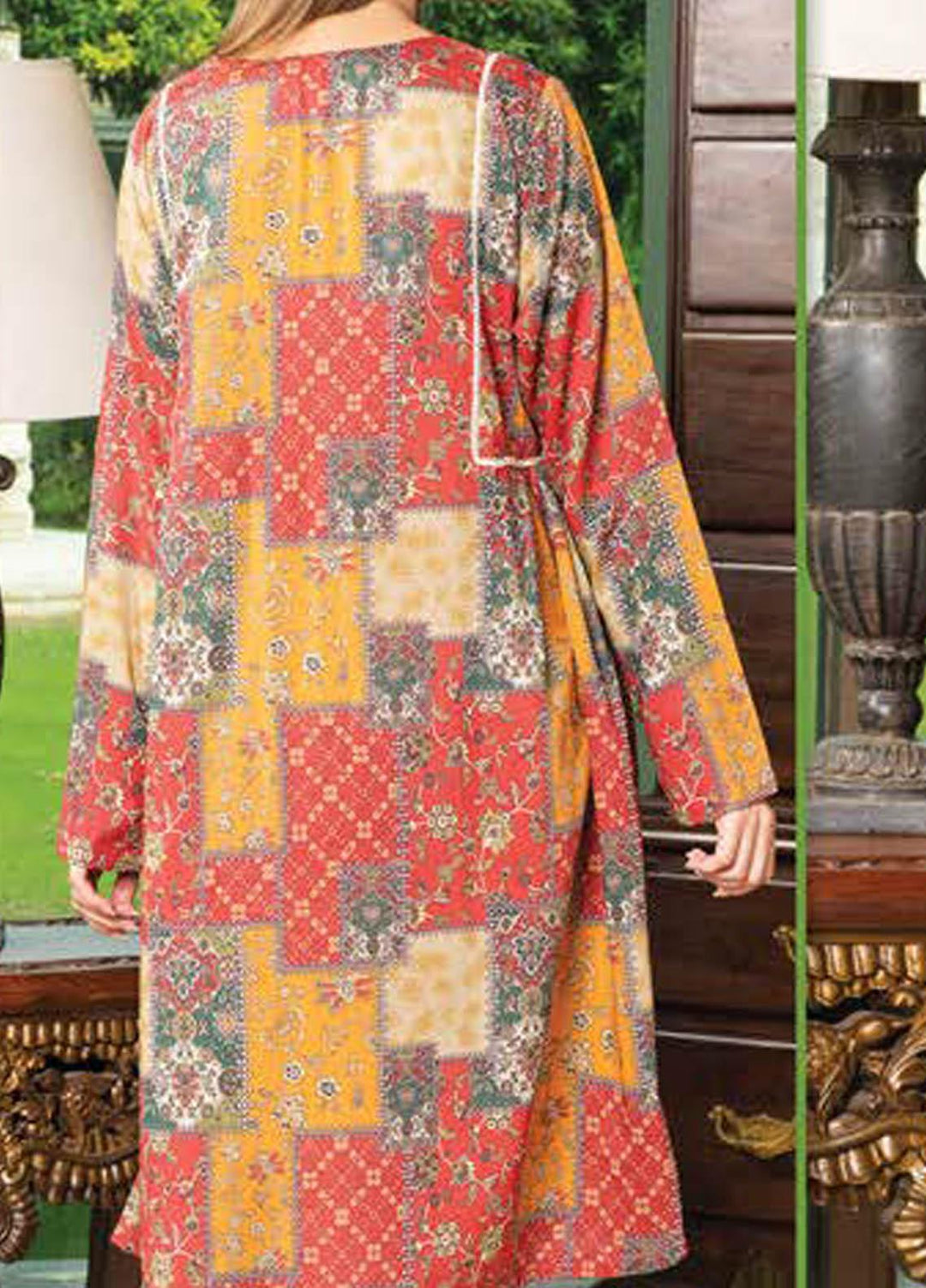 LimeLight Printed Lawn  Unstitched Kurties LL21S U-1158 RED - Summer Collection