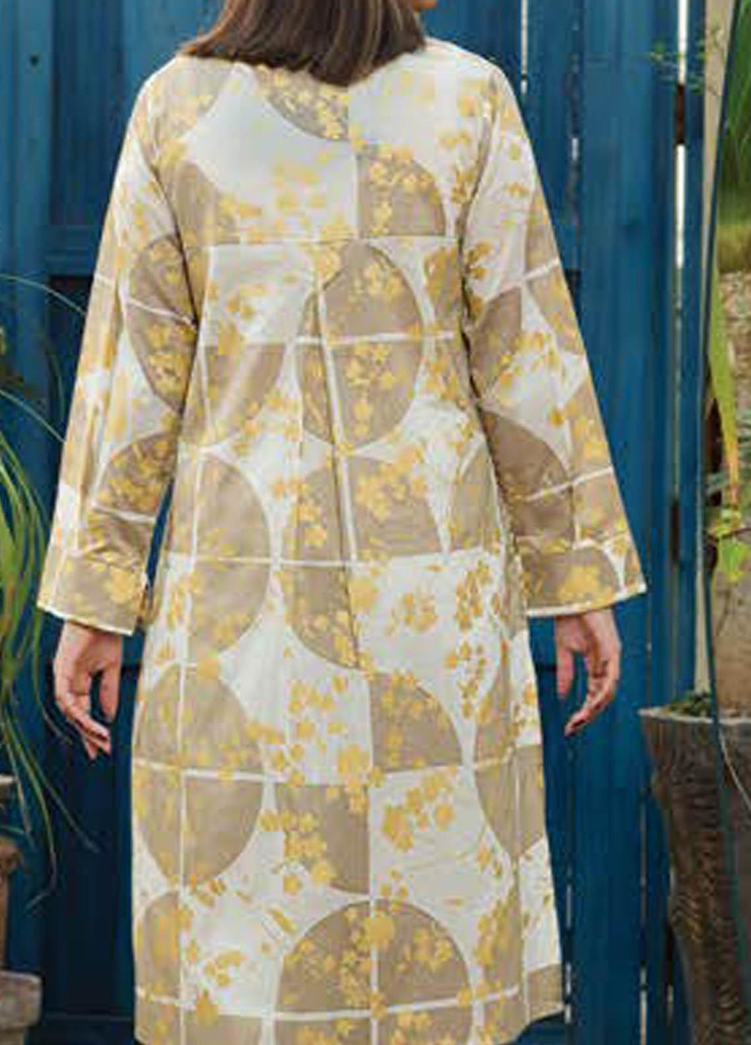 LimeLight Printed Lawn  Unstitched Kurties LL21S U-1169 OFF WHITE - Summer Collection