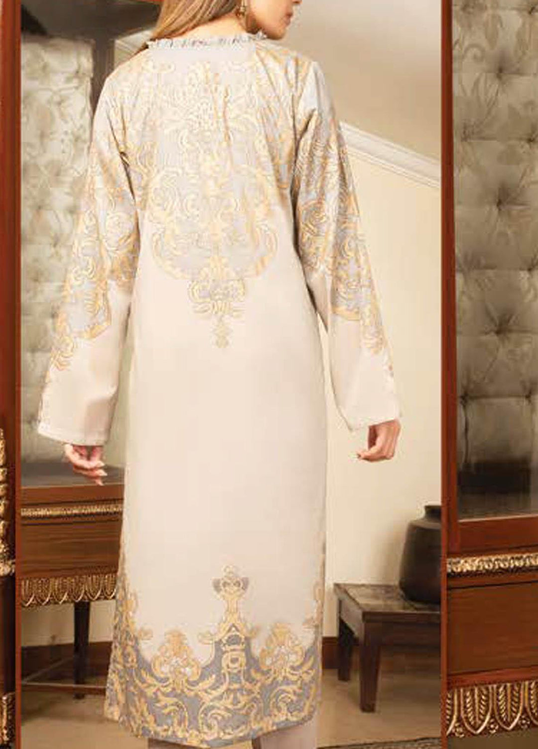 LimeLight Printed Lawn  Unstitched Kurties LL21S U-1173 GREY - Summer Collection