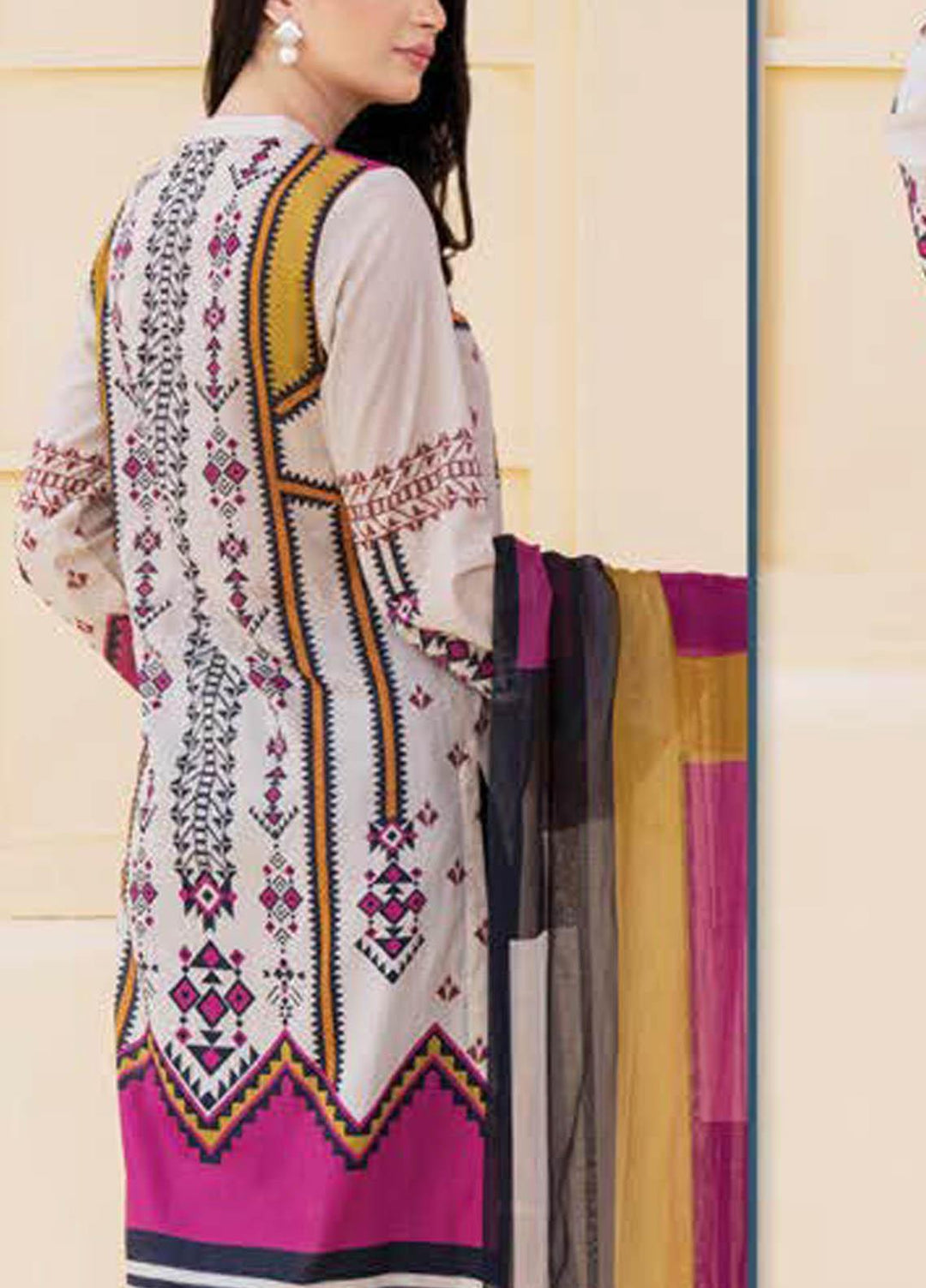 LimeLight Printed Lawn Suits Unstitched 2 Piece LL21S U-1180 BEIGE - Summer Collection