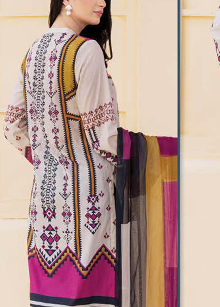 LimeLight Printed Lawn Suits Unstitched 2 Piece LL21S U-1180 BEIGE - Summer Collection