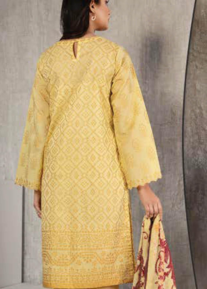 LimeLight Printed Lawn Suits Unstitched 2 Piece LL21S U-1194 YELLOW - Summer Collection