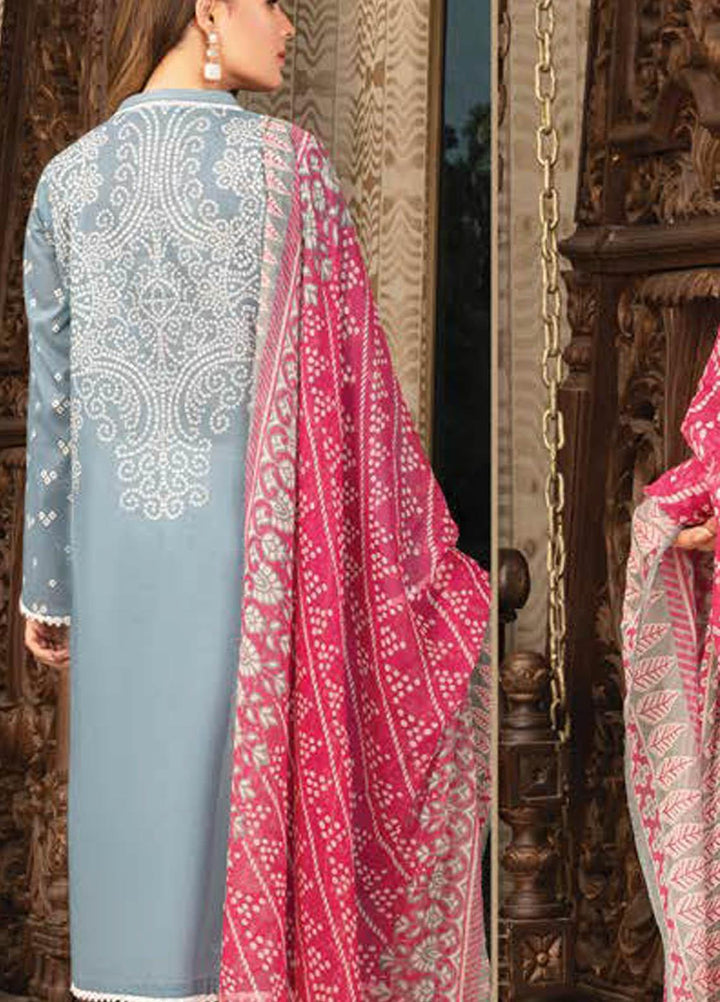 LimeLight Printed Lawn Suits Unstitched 2 Piece LL21S U-1196 BLUE - Summer Collection