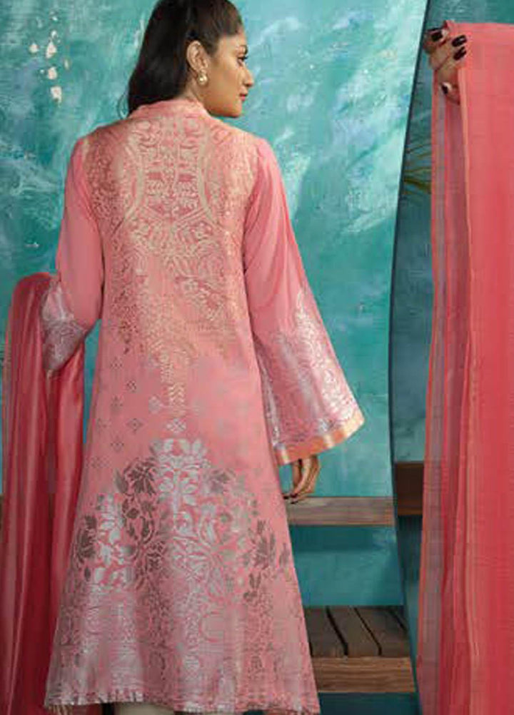 LimeLight Printed Jacquard Suits Unstitched 2 Piece LL21S U-1198 D-PINK - Summer Collection