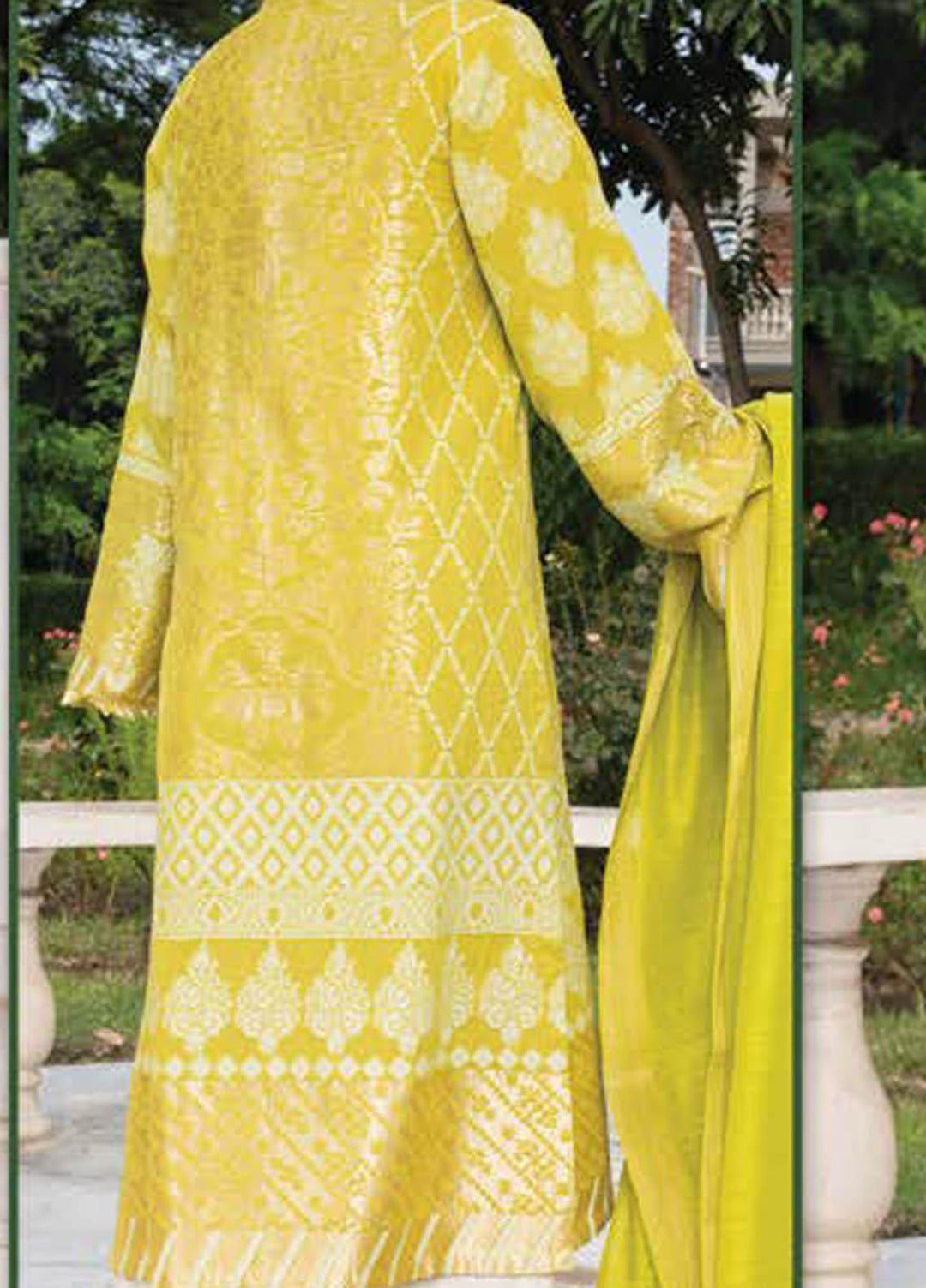 LimeLight Printed Jacquard Suits Unstitched 2 Piece LL21S U-1199 GREEN - Summer Collection