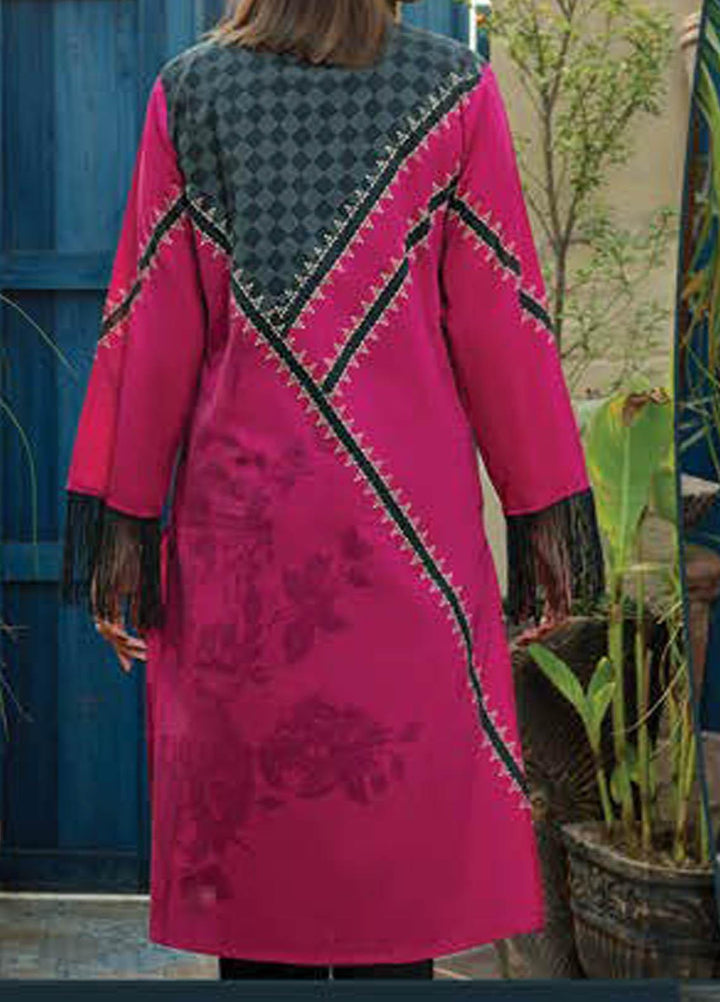 LimeLight Printed Lawn  Unstitched Kurties LL21S U-1235 FUSCHIA PINK - Summer Collection