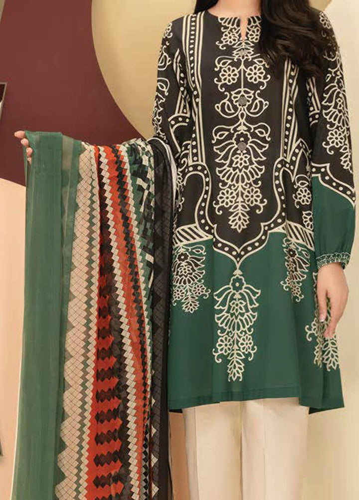 LimeLight Printed Lawn Suits Unstitched 2 Piece LL21S U-1239 BLACK - Summer Collection