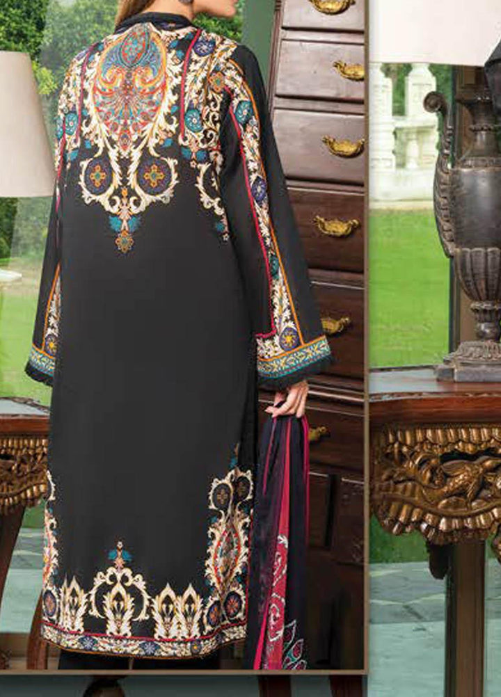 LimeLight Printed Lawn Suits Unstitched 2 Piece LL21S U-1241 BLACK - Summer Collection
