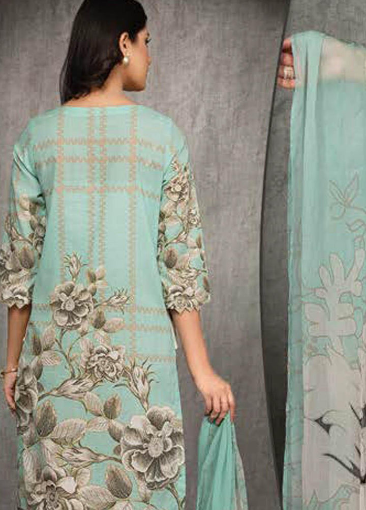 LimeLight Printed Lawn Suits Unstitched 2 Piece LL21S U-1242 AQUA - Summer Collection