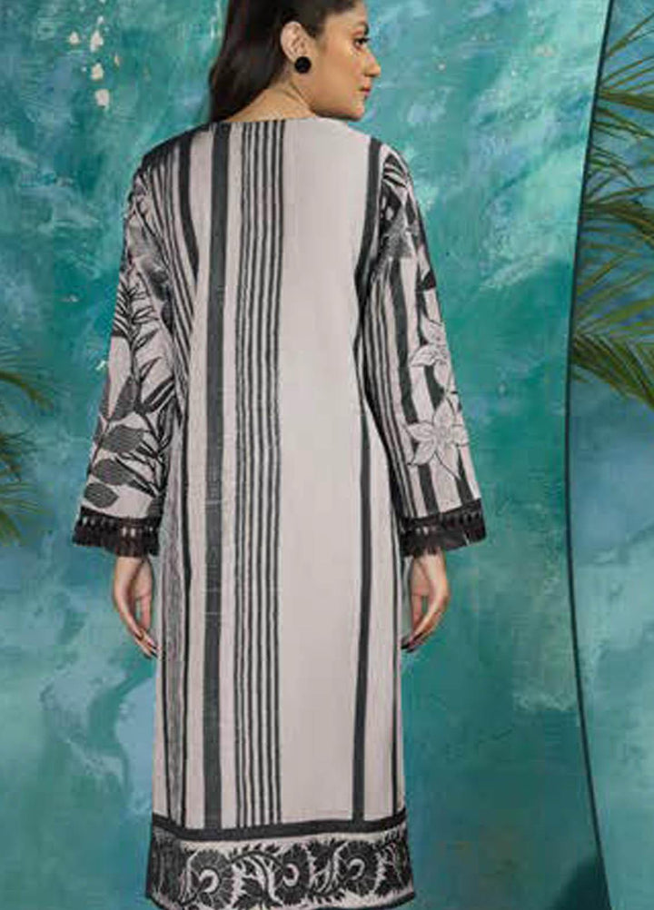 LimeLight Printed Jacquard  Unstitched Kurties LL21S U-1355 OFF WHITE - Summer Collection
