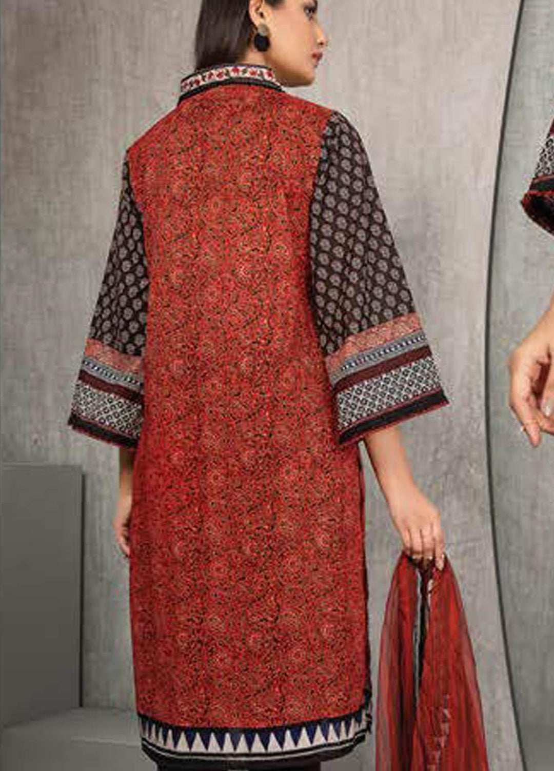 LimeLight Printed Lawn Suits Unstitched 2 Piece LL21S U-1383 BROWN - Summer Collection