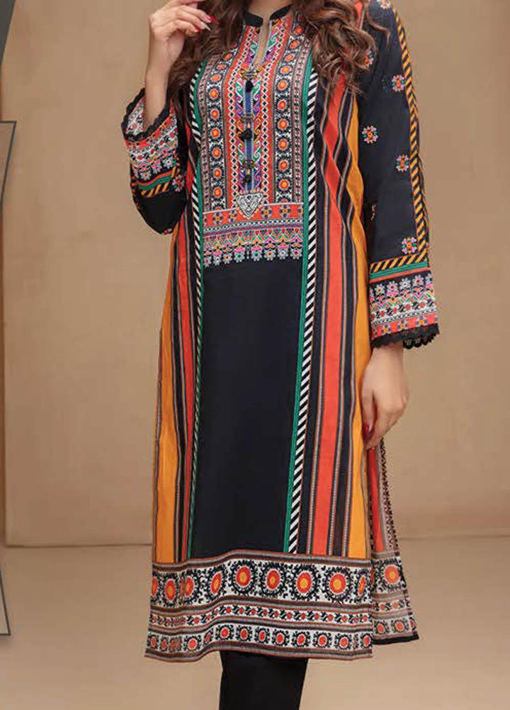 LimeLight Printed Lawn  Unstitched Kurties LL21S U-1393 BLACK - Summer Collection