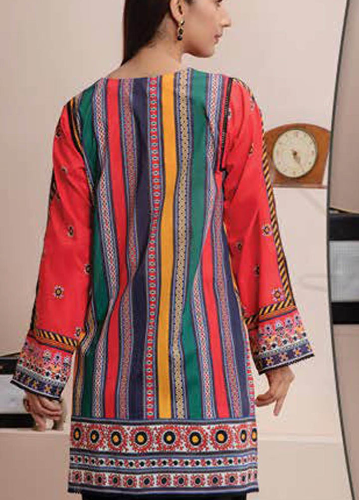 LimeLight Printed Lawn  Unstitched Kurties LL21S U-1393 RED - Summer Collection