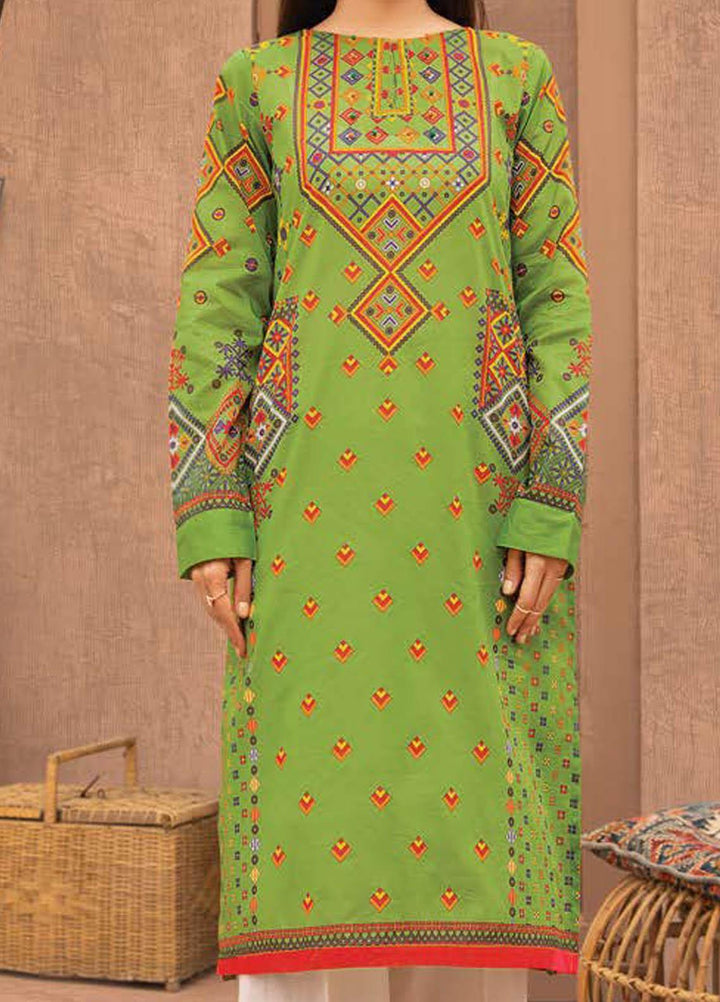 LimeLight Printed Lawn  Unstitched Kurties LL21S U-1397 GREEN - Summer Collection