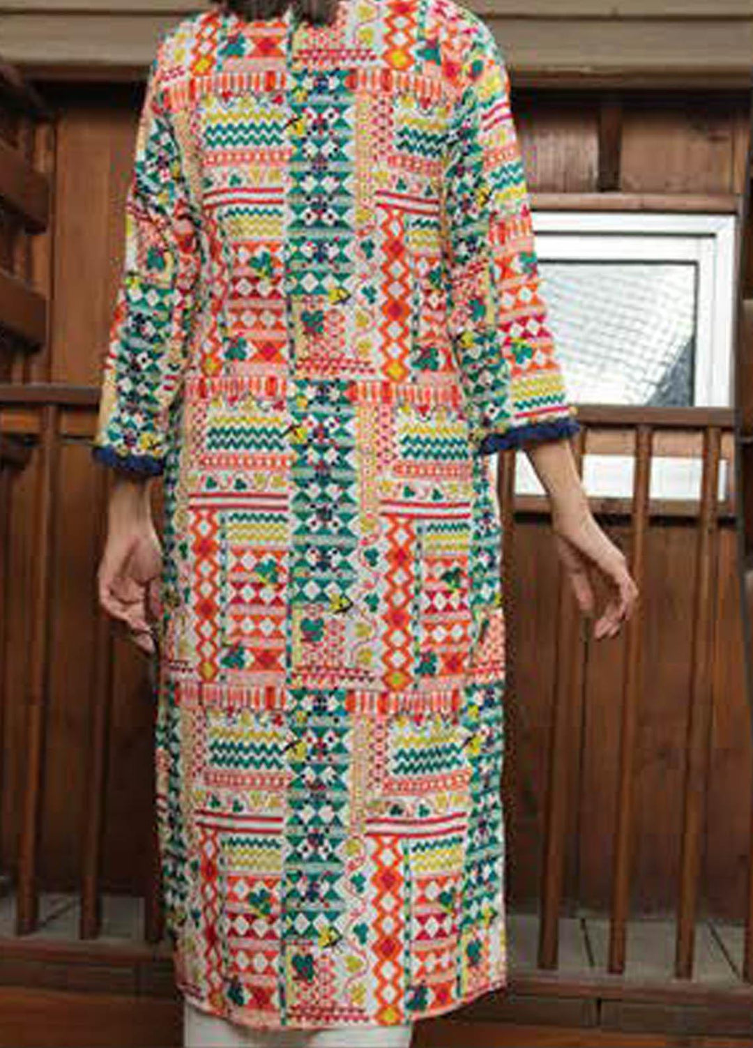 LimeLight Printed Lawn  Unstitched Kurties LL21S U-1399 WHITE - Summer Collection