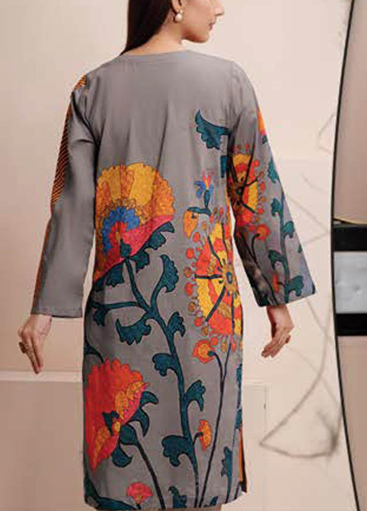 LimeLight Printed Lawn  Unstitched Kurties LL21S U-1406 RUST - Summer Collection