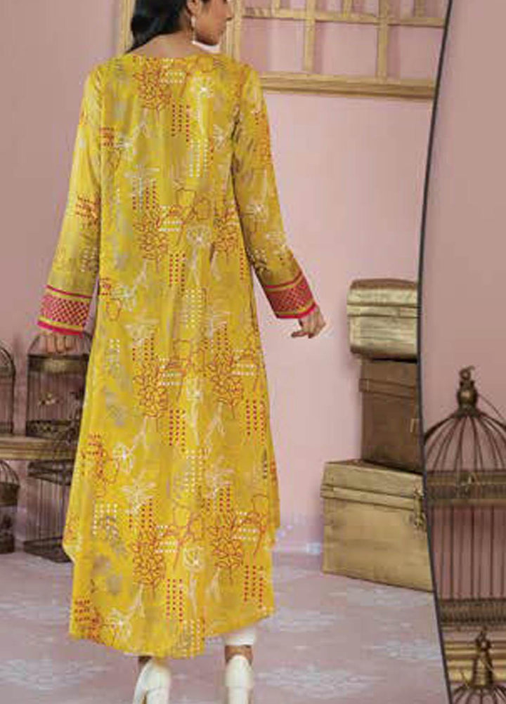 LimeLight Printed Lawn  Unstitched Kurties LL21S U-1414 YELLOW - Summer Collection