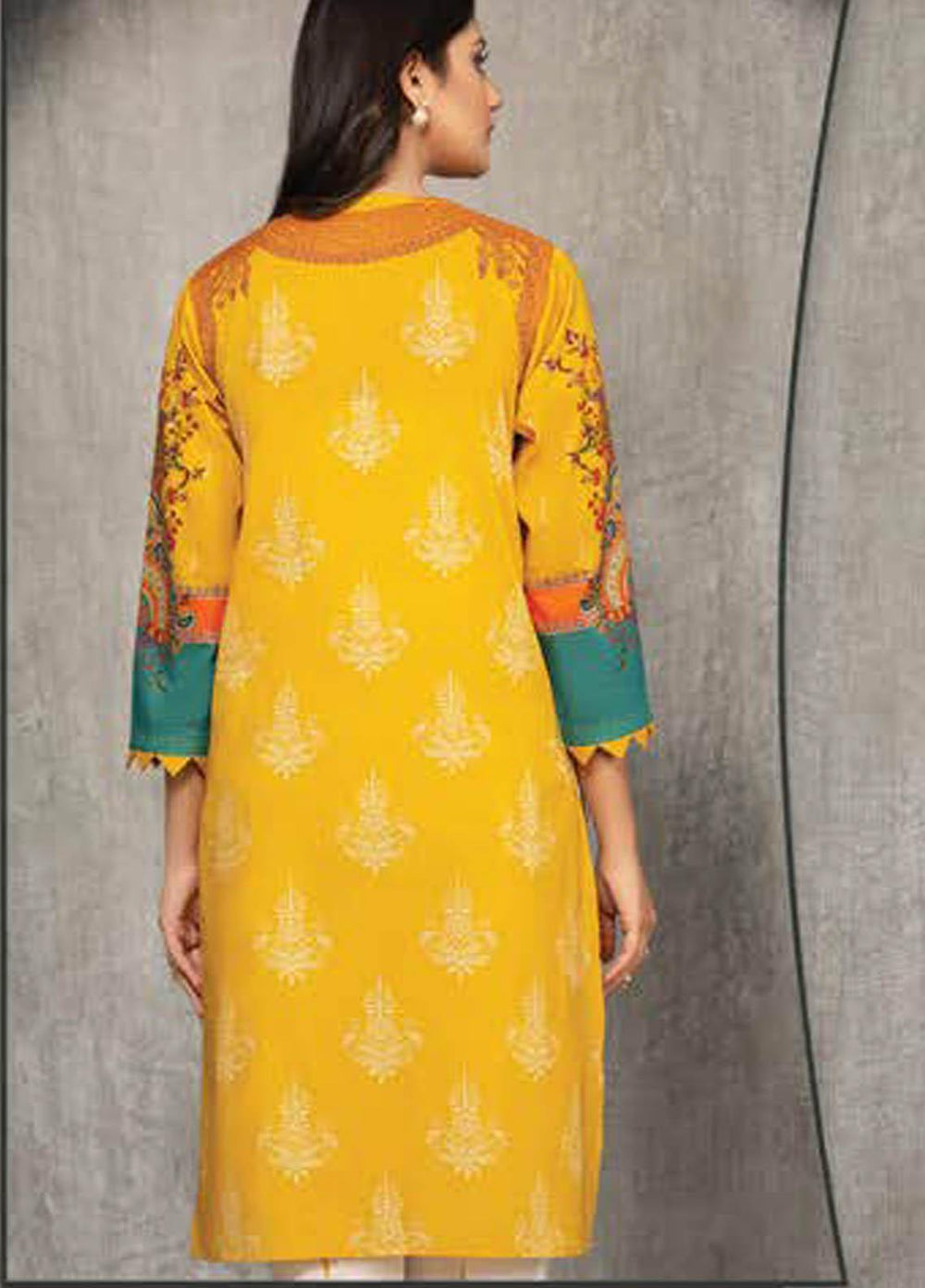 LimeLight Printed Lawn Suits Unstitched 2 Piece LL21S U-1440 YELLOW - Summer Collection
