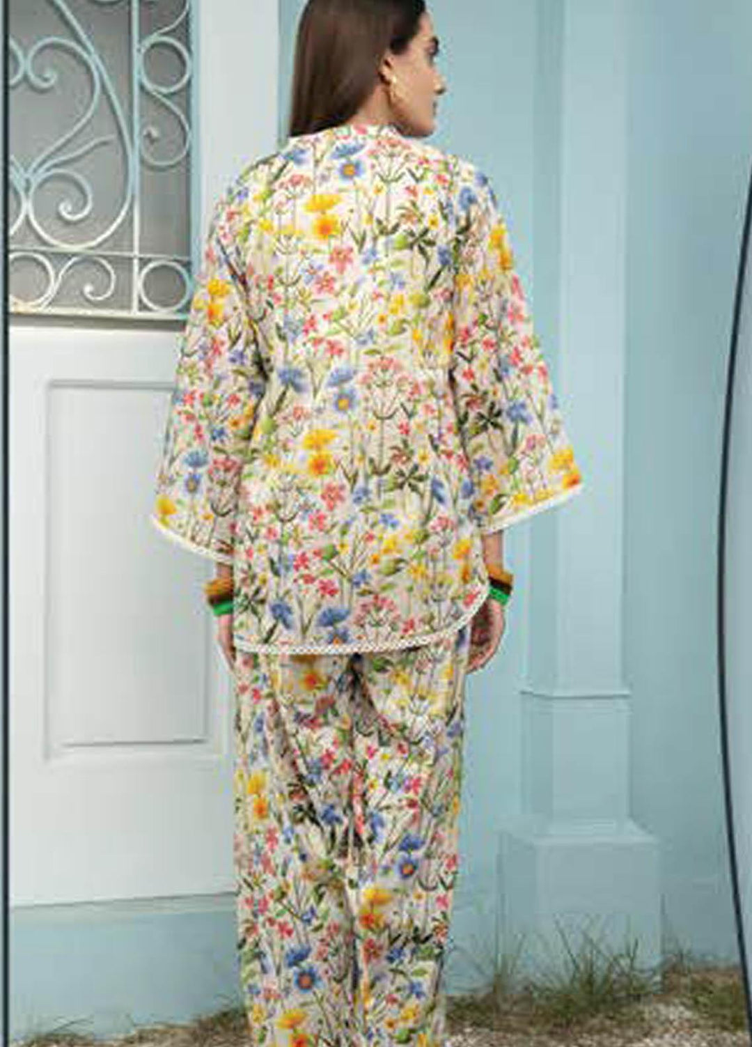 LimeLight Printed Lawn  Unstitched Kurties LL21S U-1484 WHITE - Summer Collection