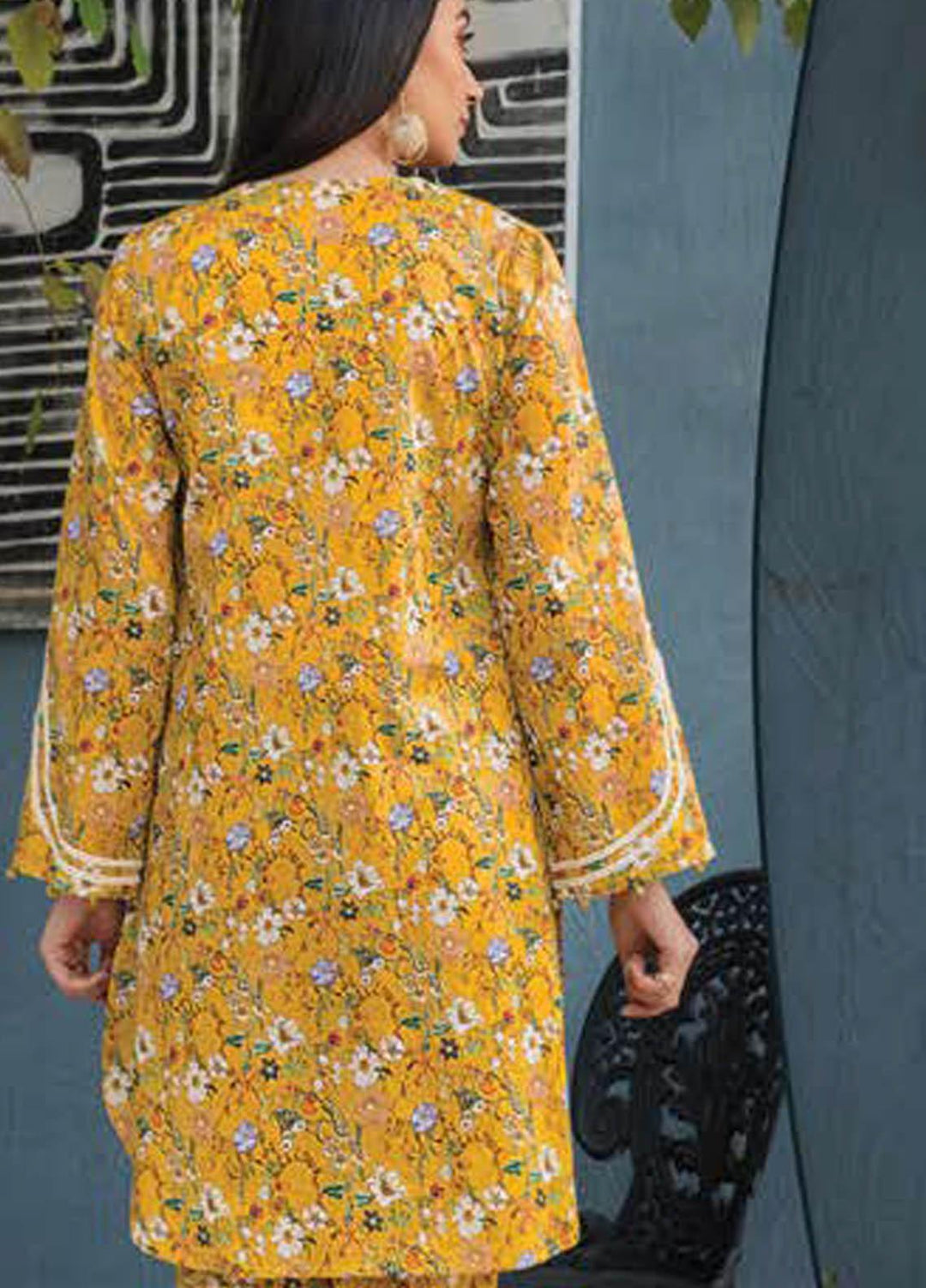 LimeLight Printed Lawn  Unstitched Kurties LL21S U-1488 YELLOW - Summer Collection