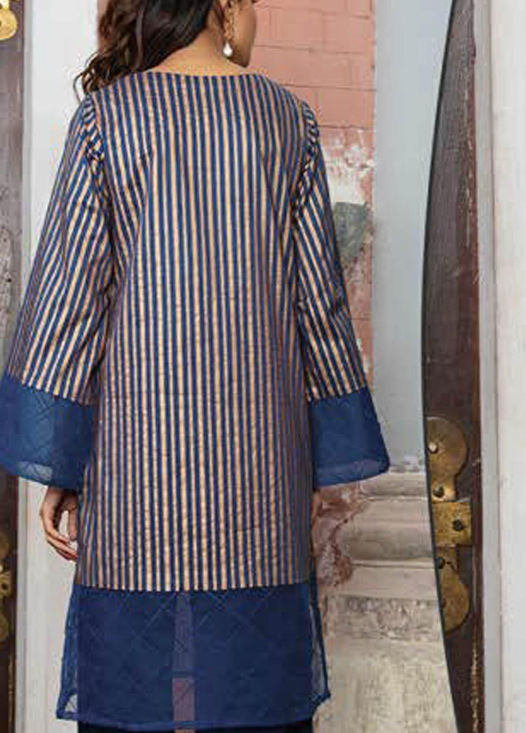 LimeLight Printed Lawn  Unstitched Kurties LL21S U-1517 BLUE - Summer Collection