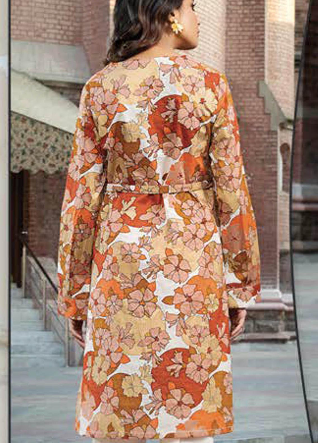 LimeLight Printed Lawn  Unstitched Kurties LL21S U-1518 OFF WHITE - Summer Collection