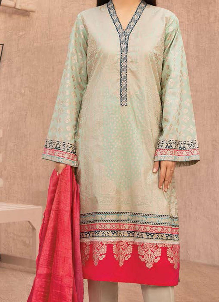 LimeLight Printed Lawn Suits Unstitched 3 Piece LL21US U1139 Green - Summer Collection