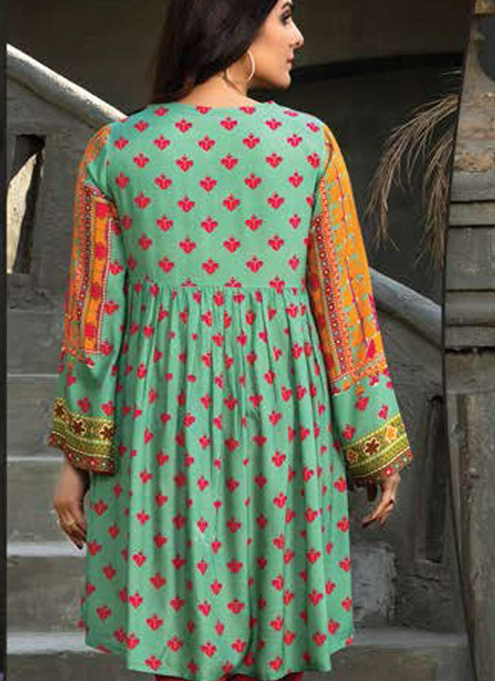 LimeLight Printed Raw Silk  Unstitched Kurties LL21US U1301 Zinc - Summer Collection