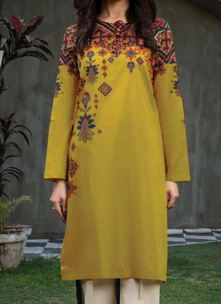 LimeLight Printed Lawn  Unstitched Kurties LL21US U1402 Coral - Summer Collection
