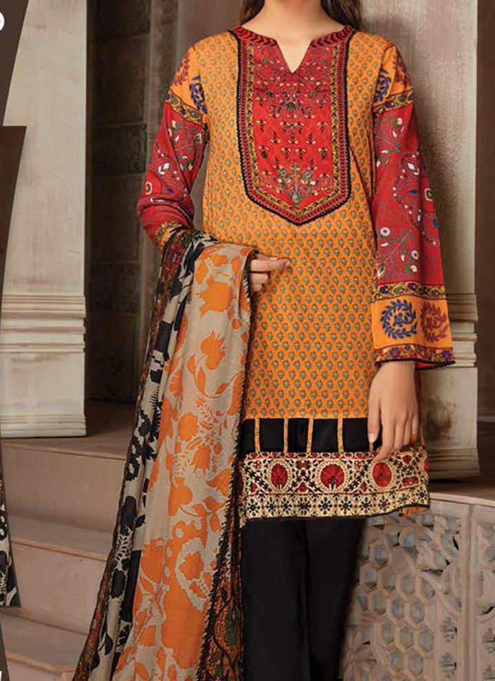 LimeLight Printed Lawn Suits Unstitched 2 Piece LL21US U1441 Yellow - Summer Collection