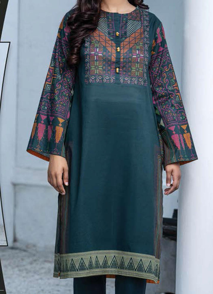 LimeLight Printed Lawn  Unstitched Kurties LL21US U1495 Green - Summer Collection