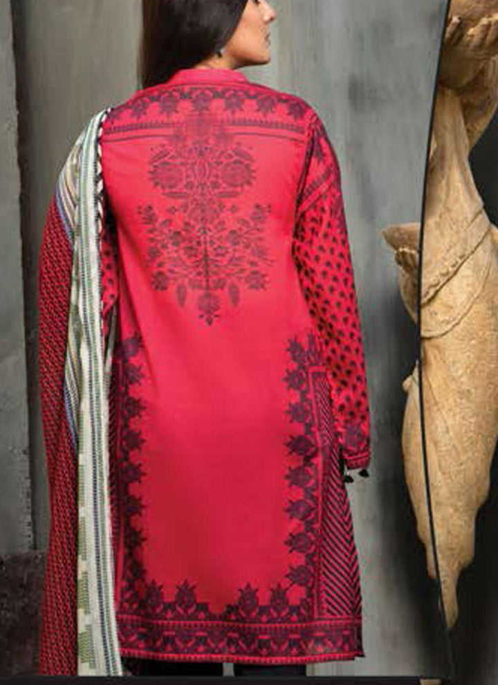 LimeLight Printed Lawn Suits Unstitched 2 Piece LL21US U1509 Red - Summer Collection