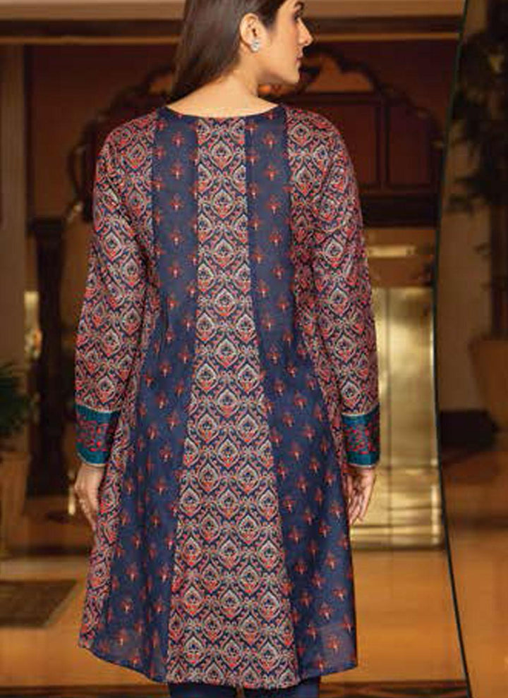 LimeLight Printed Lawn  Unstitched Kurties LL21US U1520 Blue - Summer Collection