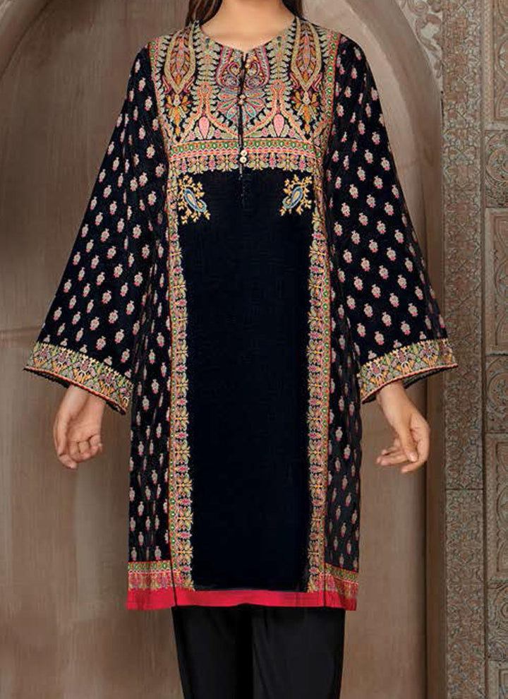 LimeLight Printed Lawn  Unstitched Kurties LL21US U1558 Black - Summer Collection