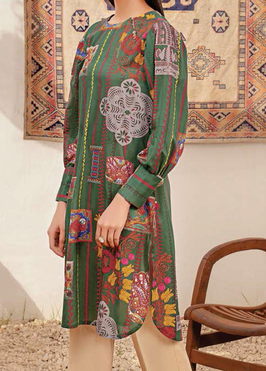 LimeLight Printed Lawn  Unstitched Kurties LL21SE U1527 Green - Summer Collection