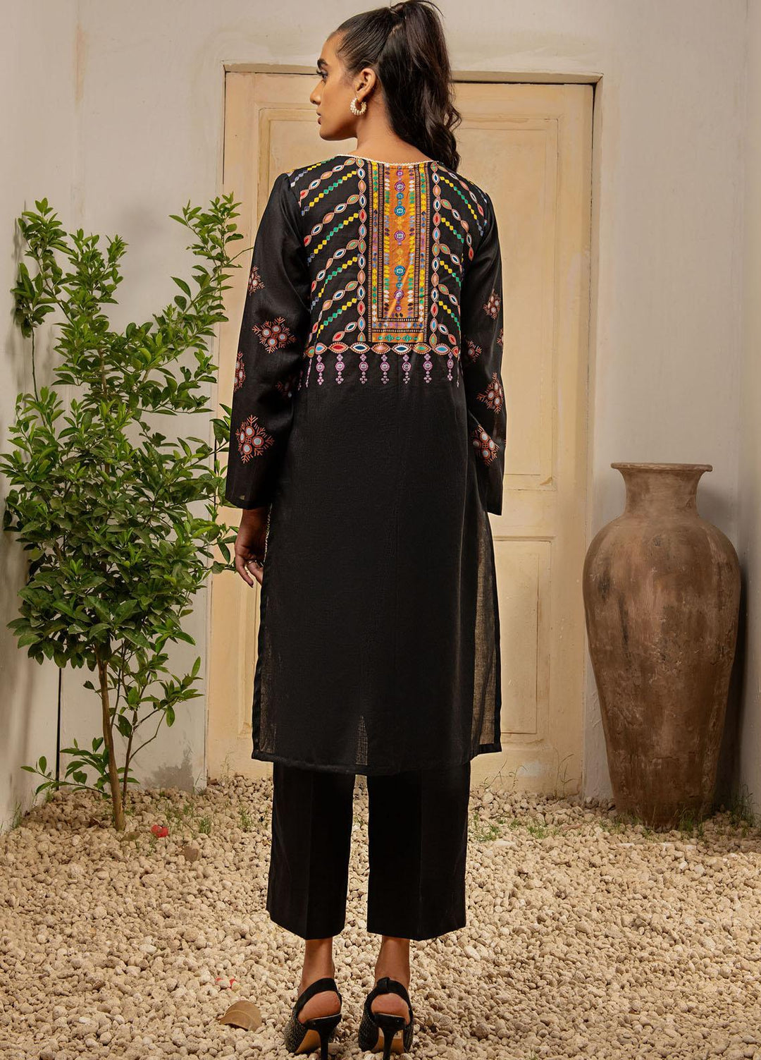 LimeLight Printed Lawn  Unstitched Kurties LL21SE U1567 Black - Summer Collection