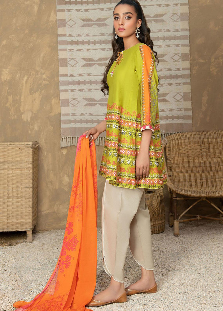 LimeLight Printed Lawn Suits Unstitched 2 Piece LL21SE U1583 Parrot Green - Summer Collection