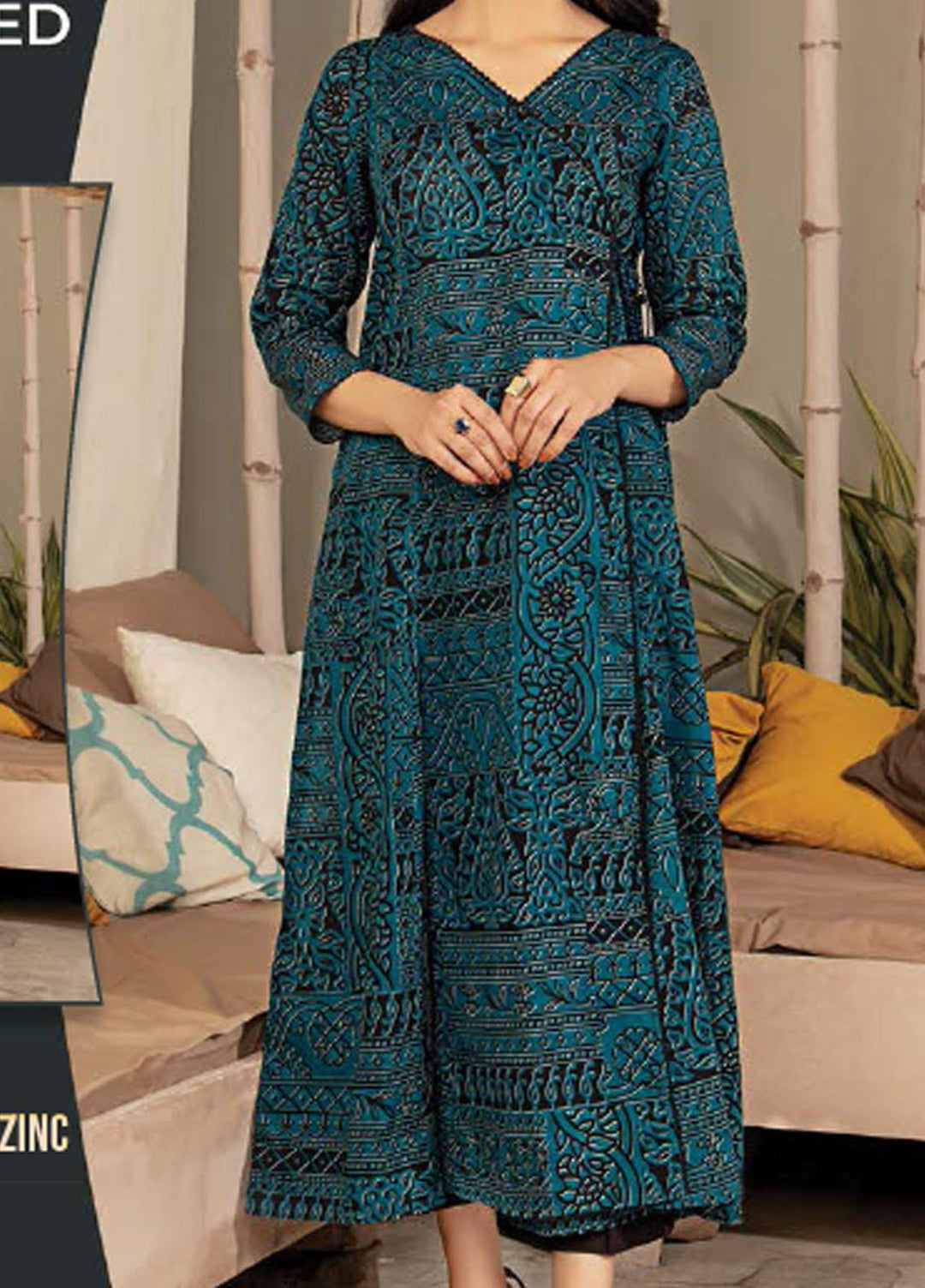 LimeLight Printed Lawn  Unstitched Kurties LL21SE U1895 Zinc - Summer Collection