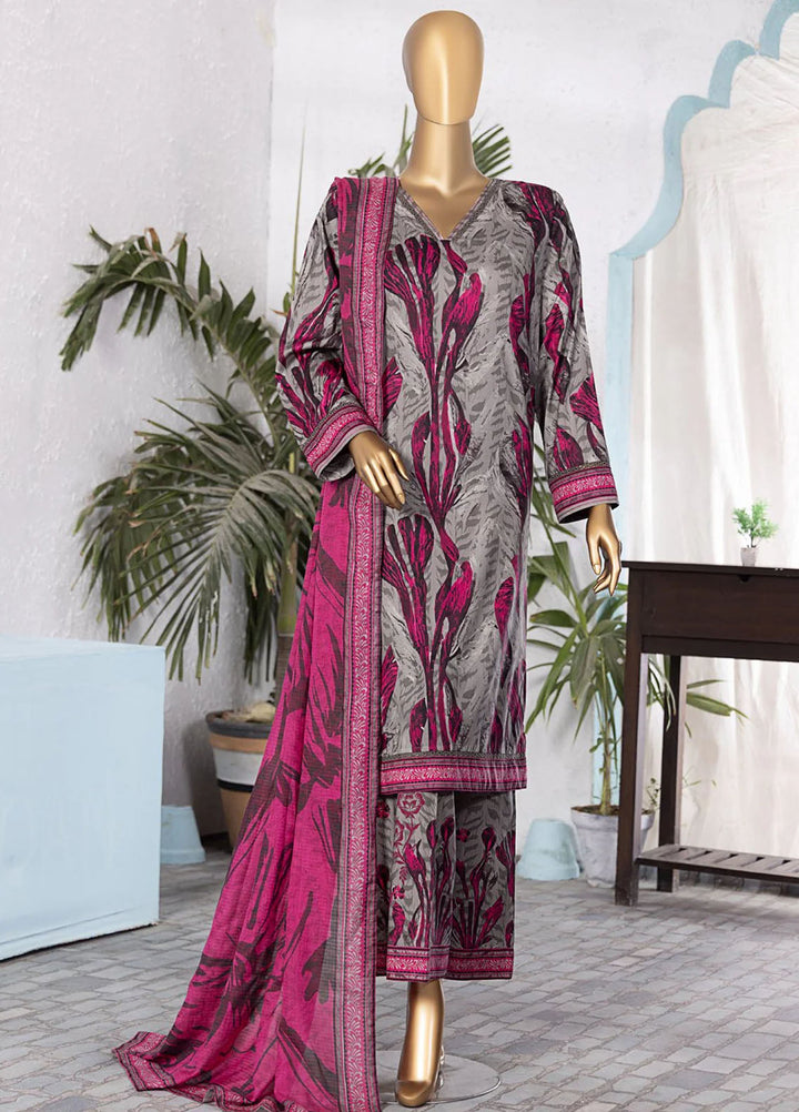 Linen Wintry by Hz Textiles Embroidered Linen Suits Unstitched 3 Piece LWP-1306 - Winter Collection