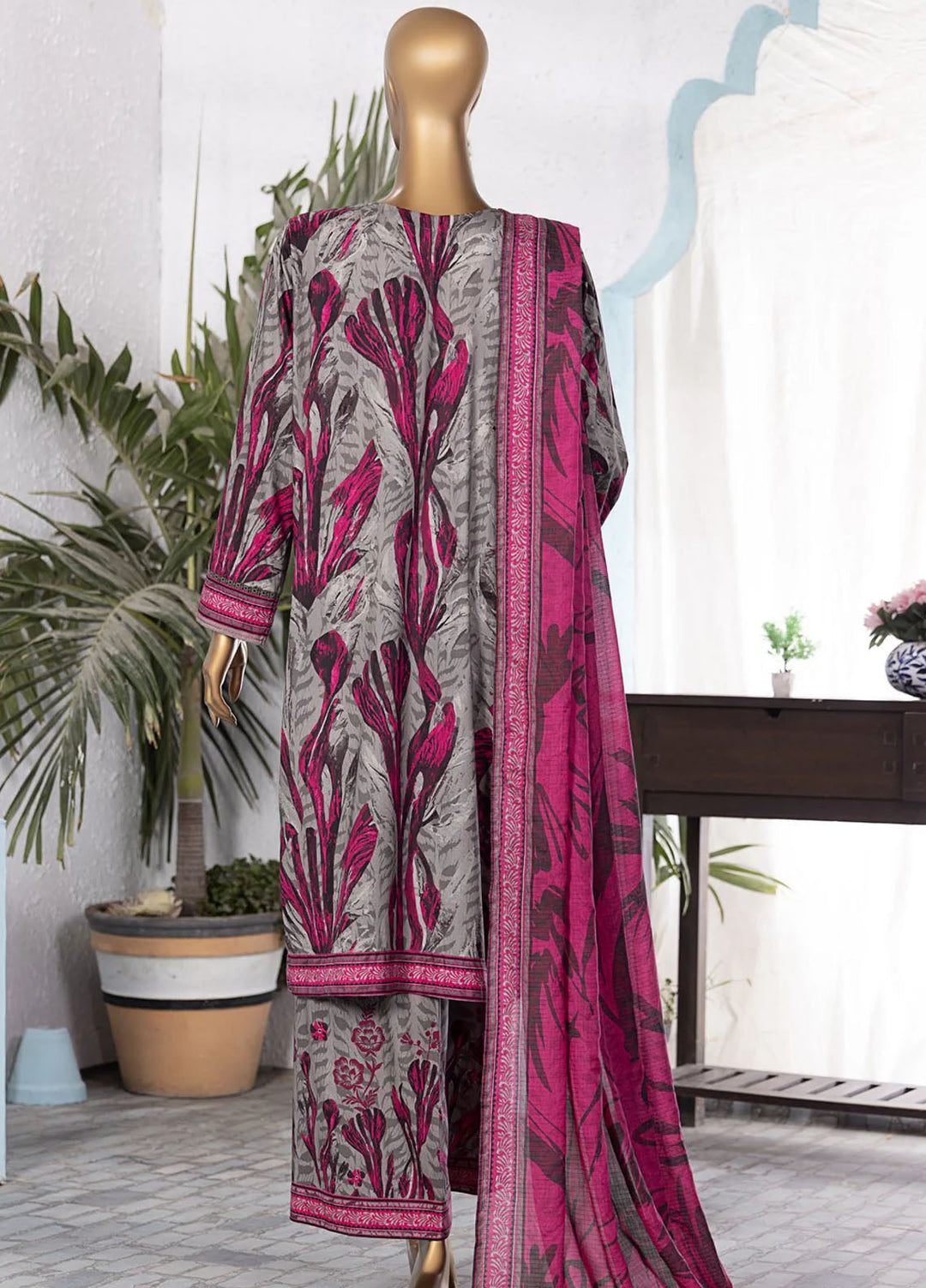 Linen Wintry by Hz Textiles Embroidered Linen Suits Unstitched 3 Piece LWP-1306 - Winter Collection