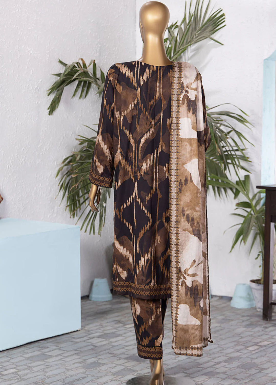 Linen Wintry by Hz Textiles Embroidered Linen Suits Unstitched 3 Piece LWP-1307 - Winter Collection